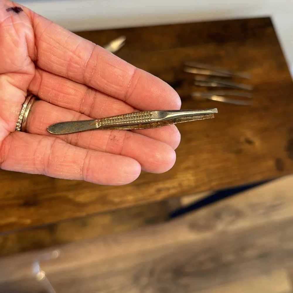 5 Vintage tweezers 2 Revlon 1 LaCross two unknown